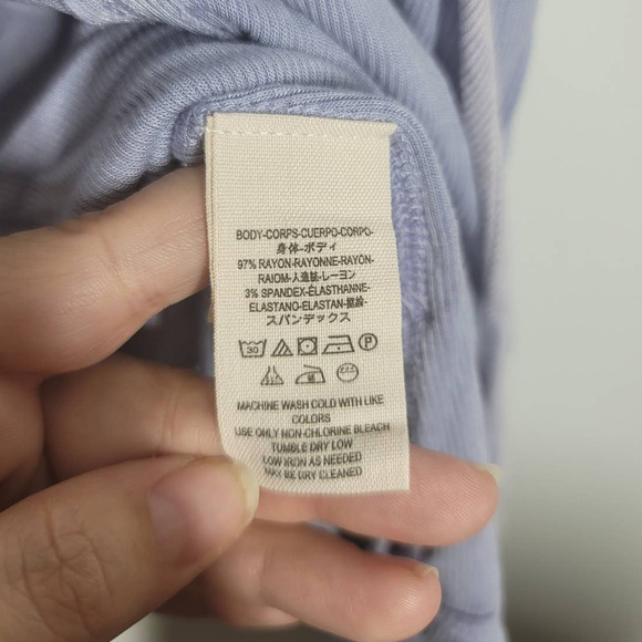 Free People Scarlett Tank Size S Tie Neck Sleeveless Stretch Top Cami Blue - Picture 6 of 8